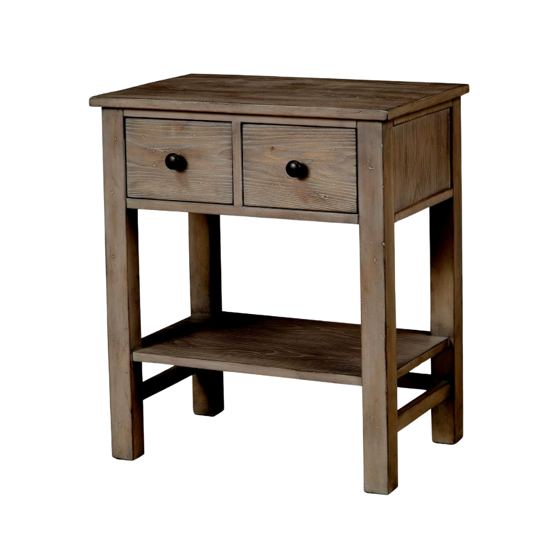 Classic Night Stand in Distressed Natural Gray