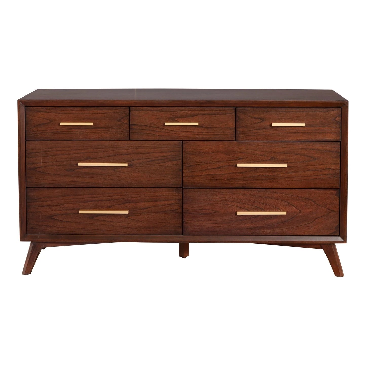 Walnut Soild Wood 7 Drawer Dresser