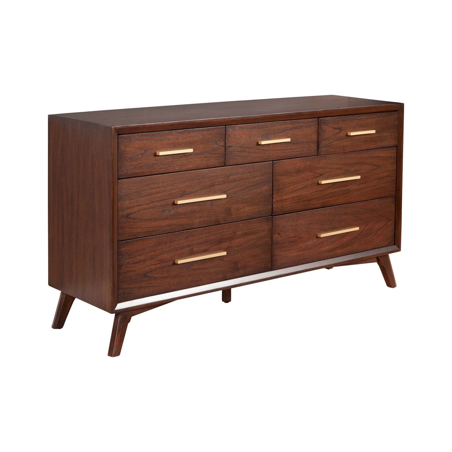 Walnut Soild Wood 7 Drawer Dresser