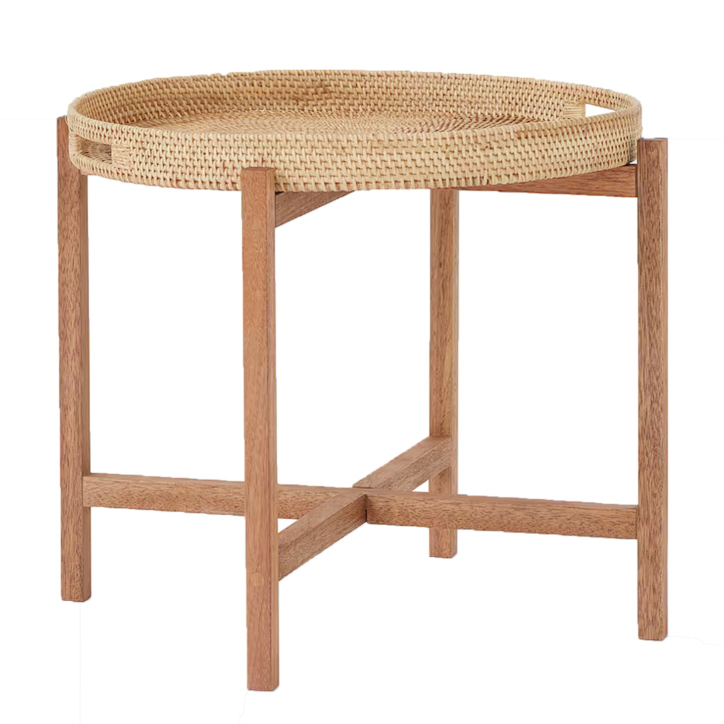 Light Beige Round Tray Table