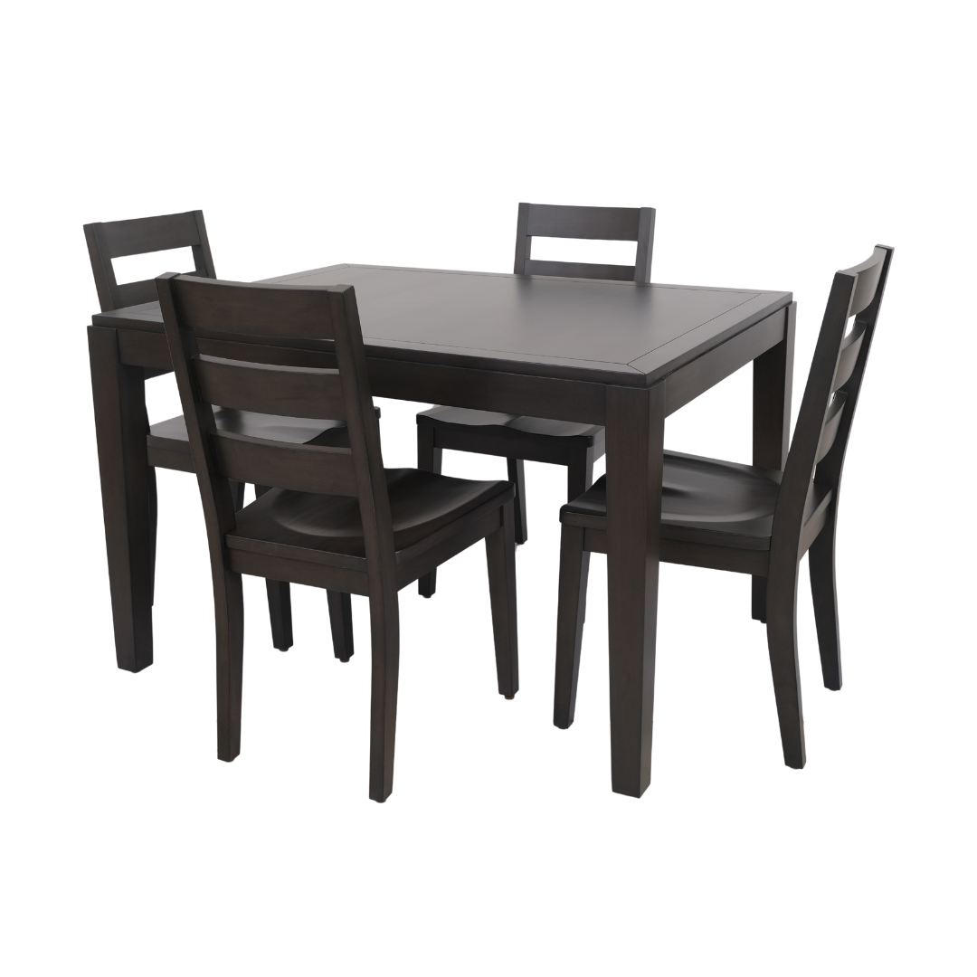 5-piece Dining Table Set, Black