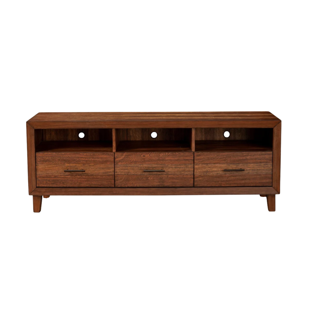 64 Inch TV Media Console Table,Warm Brown